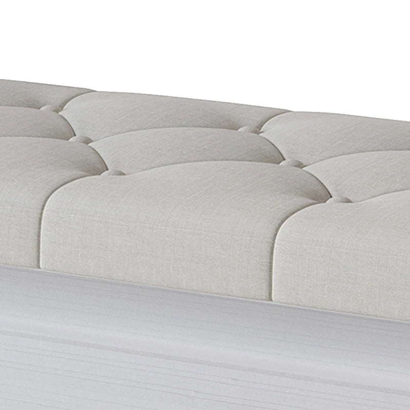 Banc à chaussures 3 niveaux avec tiroirs basculants – Blanc / Gris clair / Gris foncé, Dessus rembourré, 1 place assise