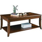 Table d'appoint en bois massif du milieu du siècle – Brun cerise, 2 niveaux, pour 1 personne