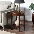 Table d'appoint à 2 niveaux avec tiroir – Expresso / Blanc / Noir, bord rainuré, pour 1 personne