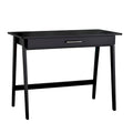 Bureau compact en pin avec un tiroir – Noir / Bleu / Gris / Blanc / Rose poudré / Vert, 1 personne