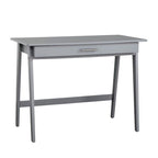 Bureau compact en pin avec un tiroir – Noir / Bleu / Gris / Blanc / Rose poudré / Vert, 1 personne