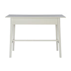 Bureau d'écriture moderne du milieu du siècle avec tiroir – Marron / Blanc, pieds inclinés, 1 personne