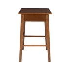 Bureau d'écriture moderne du milieu du siècle avec tiroir – Marron / Blanc, pieds inclinés, 1 personne