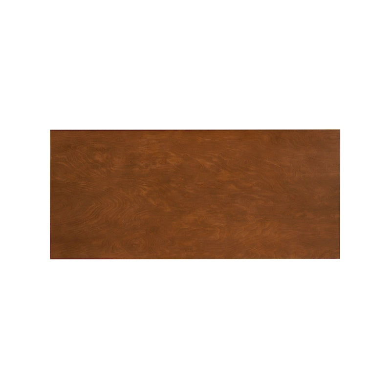 Bureau d'écriture moderne du milieu du siècle avec tiroir – Marron / Blanc, pieds inclinés, 1 personne