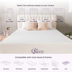 Matelas en mousse à mémoire de forme 3 couches en gel, 12 pouces – Du simple au King size, convient à 1–2 personnes
