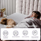 Matelas en mousse à mémoire de forme 3 couches en gel, 12 pouces – Du simple au King size, convient à 1–2 personnes