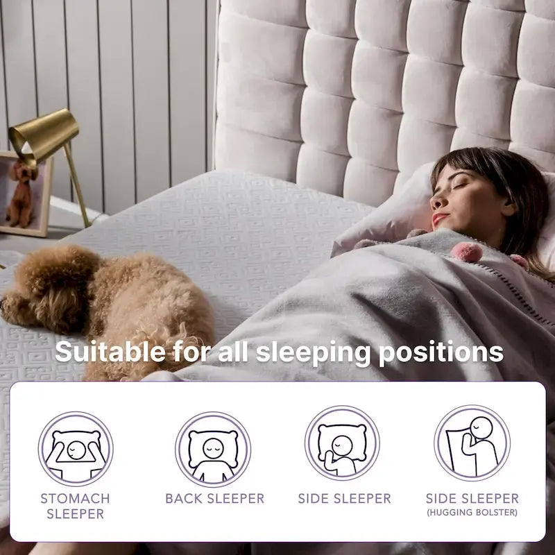 Matelas en mousse à mémoire de forme 3 couches en gel, 12 pouces – Du simple au King size, convient à 1–2 personnes