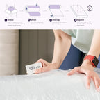 Matelas en mousse à mémoire de forme 3 couches en gel, 12 pouces – Du simple au King size, convient à 1–2 personnes