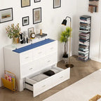 Lit armoire convertible avec 2 tiroirs – Blanc, Grand Lit, Couchage 2 personnes