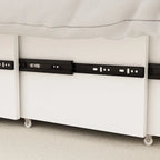Lit armoire convertible avec 2 tiroirs – Blanc, Grand Lit, Couchage 2 personnes