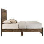 Lit en bois rustique en noyer – Noyer, style campagnard, double / grand lit, 2 places