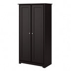 Armoire de rangement haute à 2 portes avec étagères réglables – Chêne expresso / Chêne lin blanc / Gris moderne / Pin recyclé