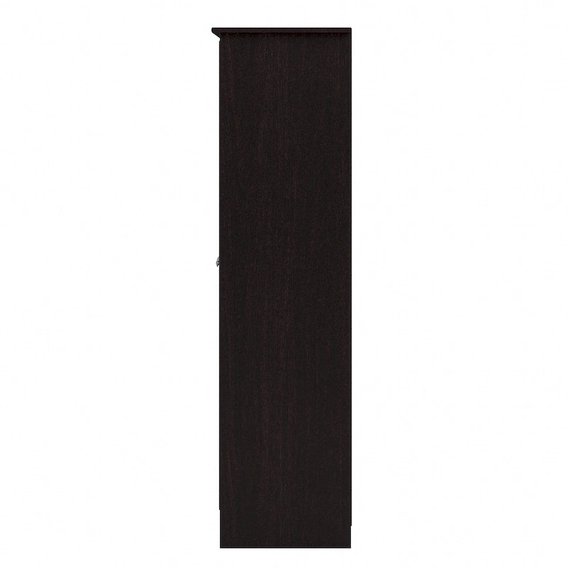 Armoire de rangement haute à 2 portes avec étagères réglables – Chêne expresso / Chêne lin blanc / Gris moderne / Pin recyclé