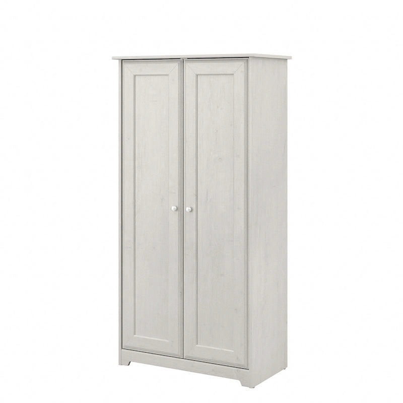 Armoire de rangement haute à 2 portes avec étagères réglables – Chêne expresso / Chêne lin blanc / Gris moderne / Pin recyclé