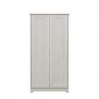 Armoire de rangement haute à 2 portes avec étagères réglables – Chêne expresso / Chêne lin blanc / Gris moderne / Pin recyclé