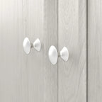 Armoire de rangement haute à 2 portes avec étagères réglables – Chêne expresso / Chêne lin blanc / Gris moderne / Pin recyclé