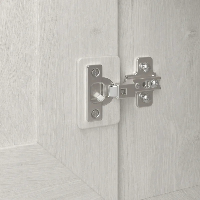 Armoire de rangement haute à 2 portes avec étagères réglables – Chêne expresso / Chêne lin blanc / Gris moderne / Pin recyclé