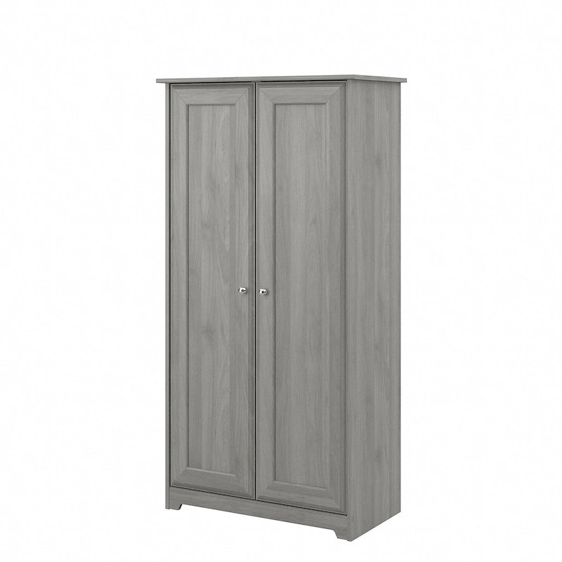 Armoire de rangement haute à 2 portes avec étagères réglables – Chêne expresso / Chêne lin blanc / Gris moderne / Pin recyclé