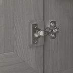 Armoire de rangement haute à 2 portes avec étagères réglables – Chêne expresso / Chêne lin blanc / Gris moderne / Pin recyclé