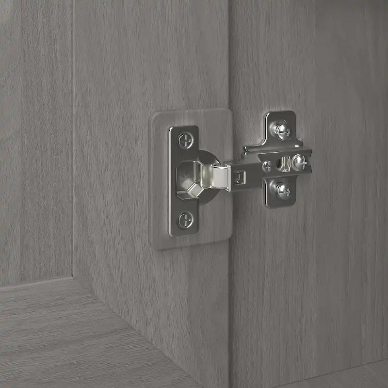 Armoire de rangement haute à 2 portes avec étagères réglables – Chêne expresso / Chêne lin blanc / Gris moderne / Pin recyclé