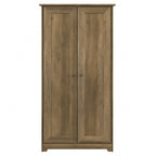 Armoire de rangement haute à 2 portes avec étagères réglables – Chêne expresso / Chêne lin blanc / Gris moderne / Pin recyclé