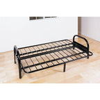 Cadre de futon en métal réglable – Noir, Grand lit, 2 places / 1 couchage