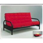 Cadre de futon en métal réglable – Noir, Grand lit, 2 places / 1 couchage