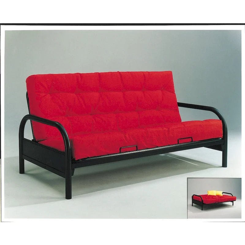 Cadre de futon en métal réglable – Noir, Grand lit, 2 places / 1 couchage