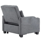 Fauteuil de couchage convertible 3-en-1 en lin – Vert grisâtre / Bleu-gris / Gris / Noir, Réglable, 1 place