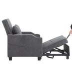 Fauteuil de couchage convertible 3-en-1 en lin – Vert grisâtre / Bleu-gris / Gris / Noir, Réglable, 1 place