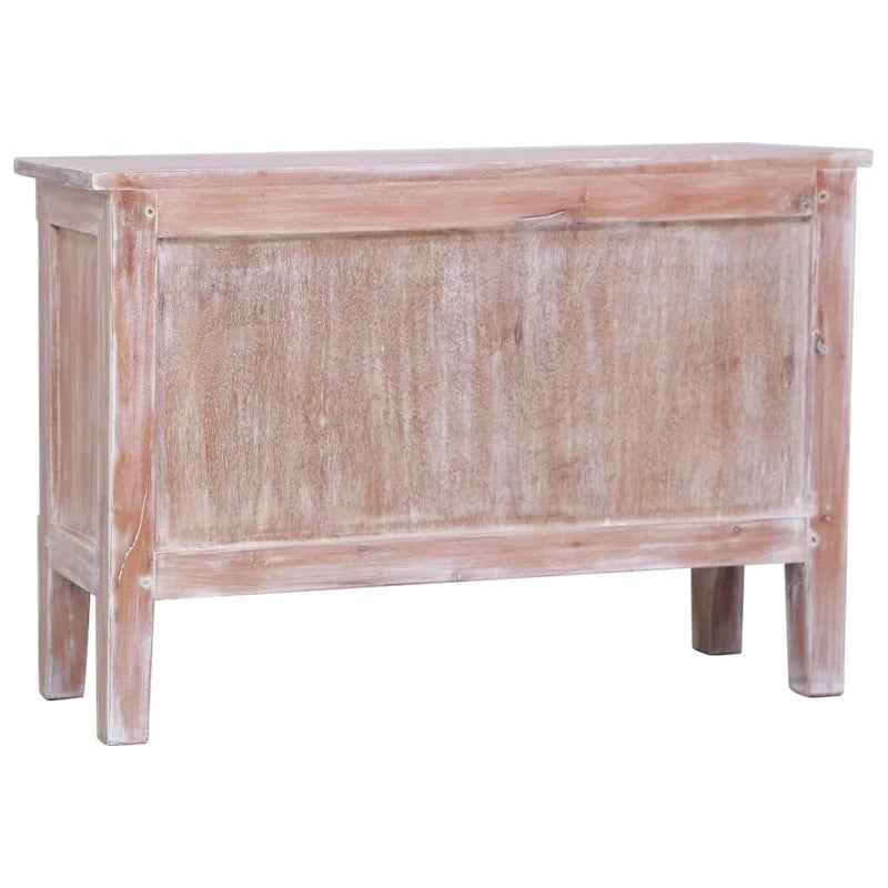 Buffet en Acajou Massif 2 Tiroirs – Marron, Style Mid-Century