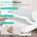 Lit d'appoint pliant avec matelas à mémoire de forme – Lit simple / Lit simple XL, Pliant, 1 couchage