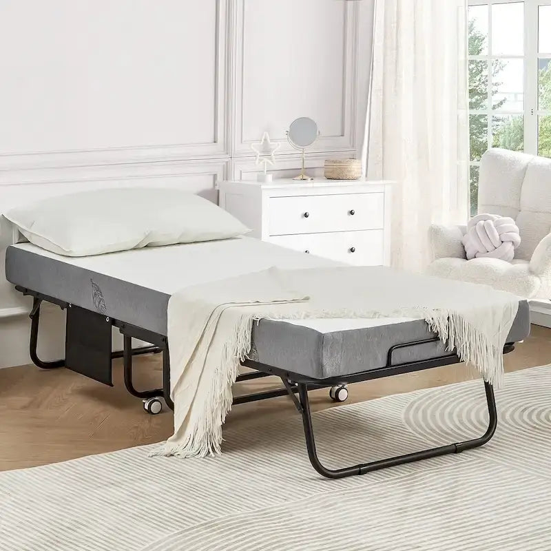 Lit d'appoint pliant avec matelas à mémoire de forme – Lit simple / Lit simple XL, Pliant, 1 couchage
