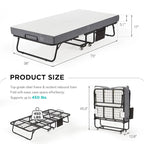Lit d'appoint pliant avec matelas à mémoire de forme – Lit simple / Lit simple XL, Pliant, 1 couchage