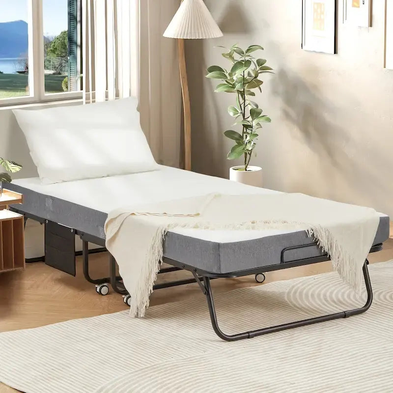 Lit d'appoint pliant avec matelas à mémoire de forme – Lit simple / Lit simple XL, Pliant, 1 couchage