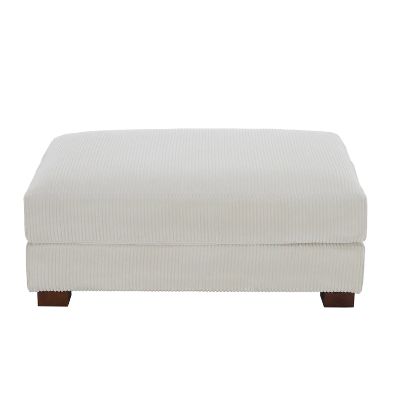 Pouf géant en velours côtelé – Orange / Vert / Beige / Gris, Carré, 2 places