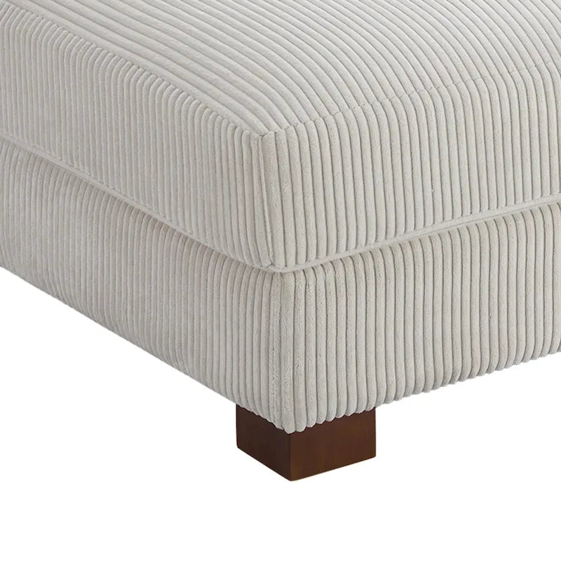 Pouf géant en velours côtelé – Orange / Vert / Beige / Gris, Carré, 2 places