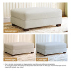 Pouf géant en velours côtelé – Orange / Vert / Beige / Gris, Carré, 2 places