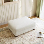 Pouf géant en velours côtelé – Orange / Vert / Beige / Gris, Carré, 2 places