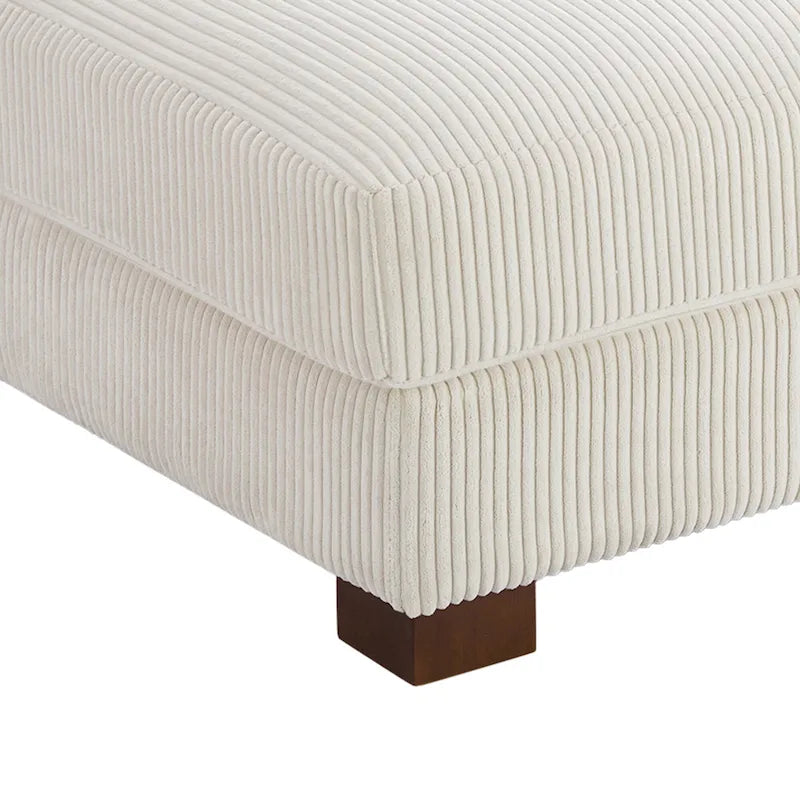 Pouf géant en velours côtelé – Orange / Vert / Beige / Gris, Carré, 2 places