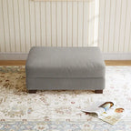 Pouf géant en velours côtelé – Orange / Vert / Beige / Gris, Carré, 2 places