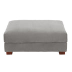 Pouf géant en velours côtelé – Orange / Vert / Beige / Gris, Carré, 2 places