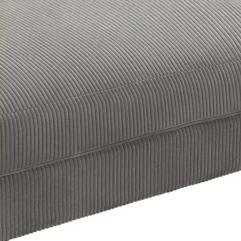 Pouf géant en velours côtelé – Orange / Vert / Beige / Gris, Carré, 2 places