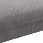 Pouf géant en velours côtelé – Orange / Vert / Beige / Gris, Carré, 2 places
