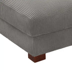Pouf géant en velours côtelé – Orange / Vert / Beige / Gris, Carré, 2 places