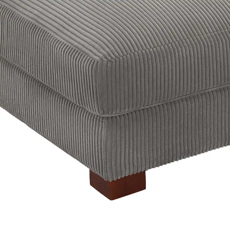 Pouf géant en velours côtelé – Orange / Vert / Beige / Gris, Carré, 2 places