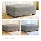 Pouf géant en velours côtelé – Orange / Vert / Beige / Gris, Carré, 2 places