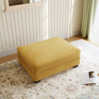 Pouf géant en velours côtelé – Orange / Vert / Beige / Gris, Carré, 2 places
