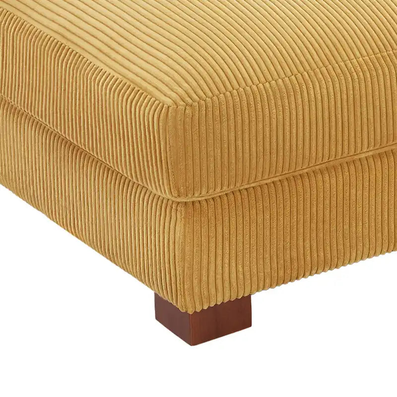 Pouf géant en velours côtelé – Orange / Vert / Beige / Gris, Carré, 2 places