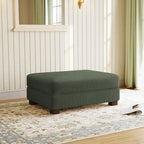 Pouf géant en velours côtelé – Orange / Vert / Beige / Gris, Carré, 2 places